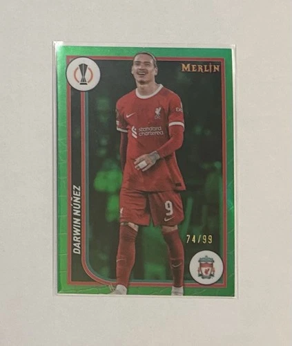 Darwin Nunez 2023 Topps Merlin Chrome Green /99