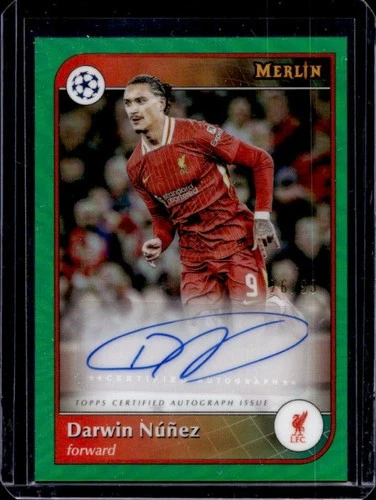 Darwin Nunez 2024 Topps Merlin Chrome Green Refractor /99