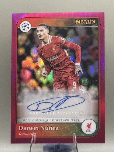 Darwin Nunez 2024 Topps Merlin Chrome Magenta /125