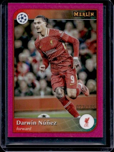 Darwin Nunez 2024 Topps Merlin Chrome Magenta Refractor /125