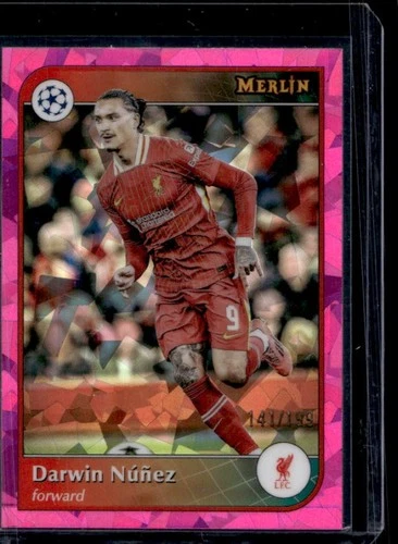 Darwin Nunez 2024 Topps Merlin Chrome Pink Atomic Refractor /199
