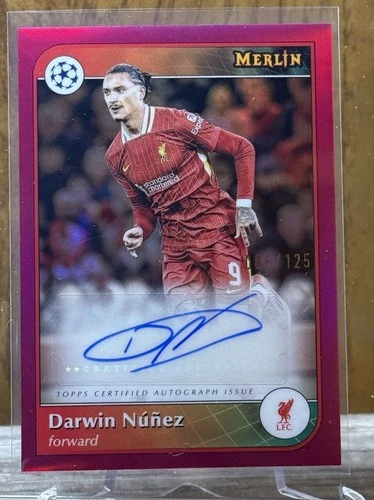 Darwin Nunez 2024 Topps Merlin Chrome Pink Refractor /125