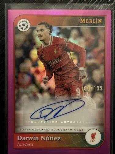 Darwin Nunez 2024 Panini Merlin Chrome Pink Refractor /199