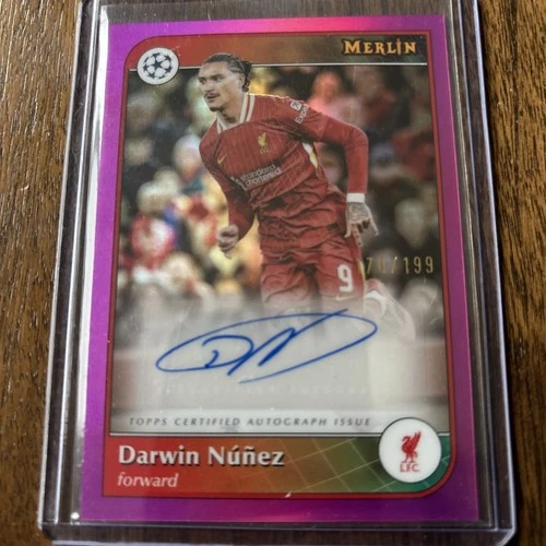 Darwin Nunez 2024 Topps Merlin Chrome Pink Refractor /199