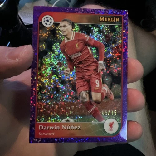Darwin Nunez 2024 Panini Merlin Chrome Purple Refractor /15