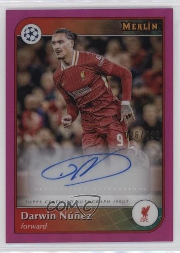Darwin Nunez 2024 Topps Merlin UEFA Club Competizioni Pink Refractor /199