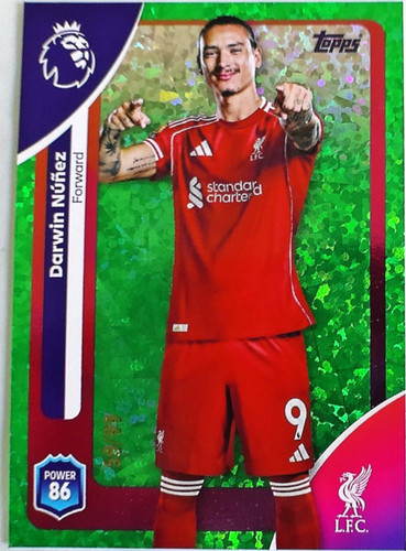 Darwin Nunez 2025 Topps Premier League Green Cracked Ice /99