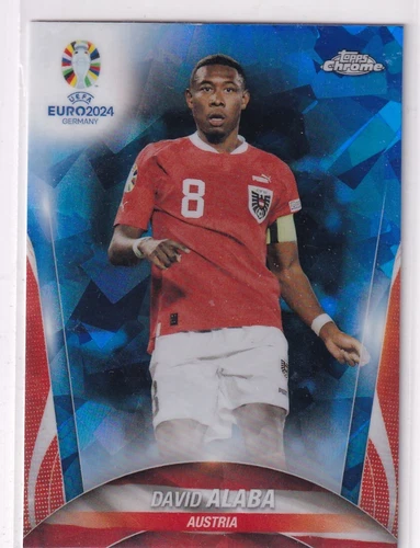 David Alaba 2024 Topps Chrome UEFA Euro 2024 Sapphire Refractor