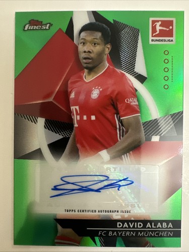 David Alaba 2020 Topps Finest Green Refractor /50