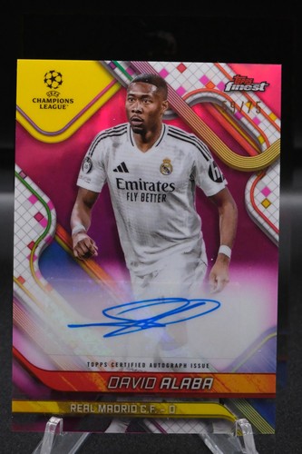 David Alaba 2024 Topps Finest Magenta /75
