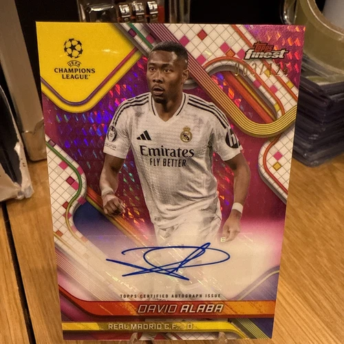 David Alaba 2024 Topps Finest Pink Refractor /125