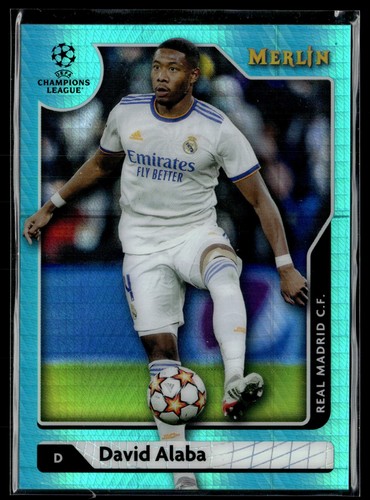 David Alaba 2021 Topps Merlin Chrome Aqua Prism Refractor