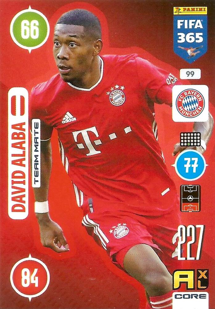 David Alaba 2021 Panini Adrenalyn XL FIFA 365