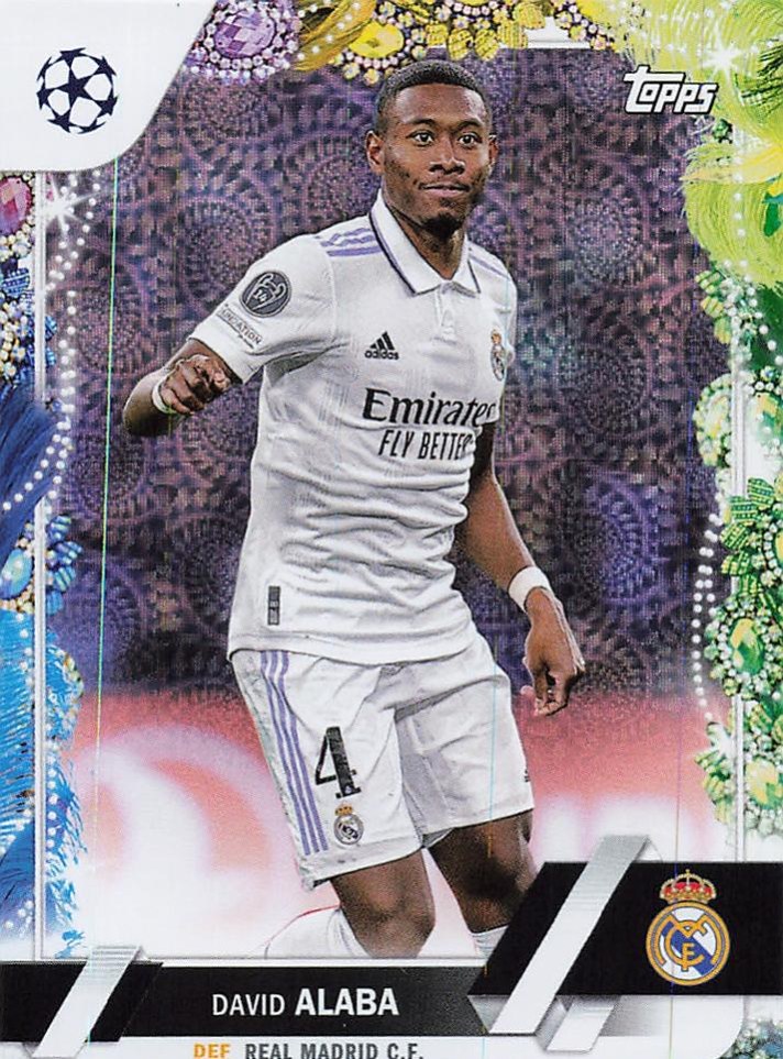 David Alaba 2022 Topps UEFA Club Competitions Carnaval Edition