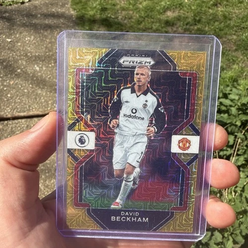 David Beckham 2023 Panini Prizm Premier League Gold Mojo /10