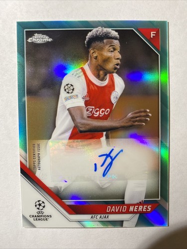 David Neres 2021 Topps Cromo UEFA Champions League Aqua /199