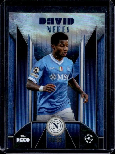 David Neres 2025 Topps Deco Fútbol UEFA Azul /99