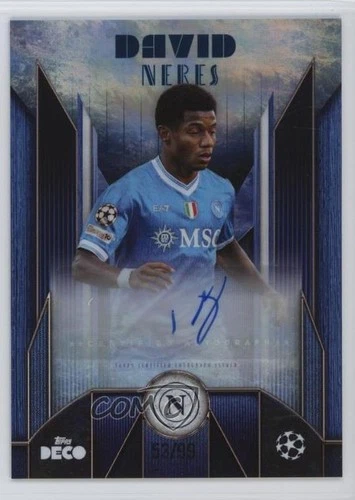 David Neres 2025 Topps Deco UEFA Club Competitions Blue /99