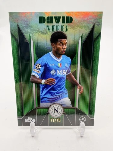 David Neres 2026 Topps Deco UEFA Clubes Competiciones Verde /75