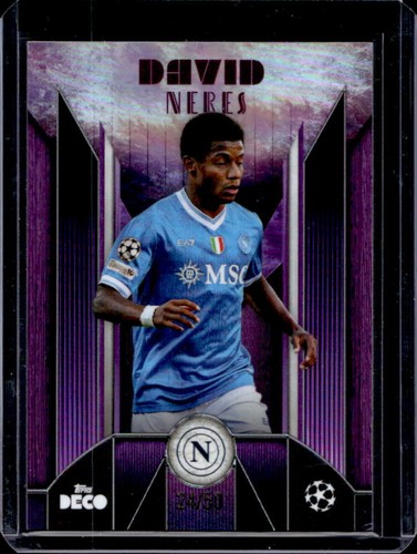 David Neres 2025 Topps Deco UEFA Purple /50