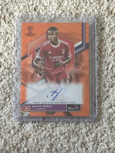 David Neres 2022 Topps Finest Orange Wave Refractor /25