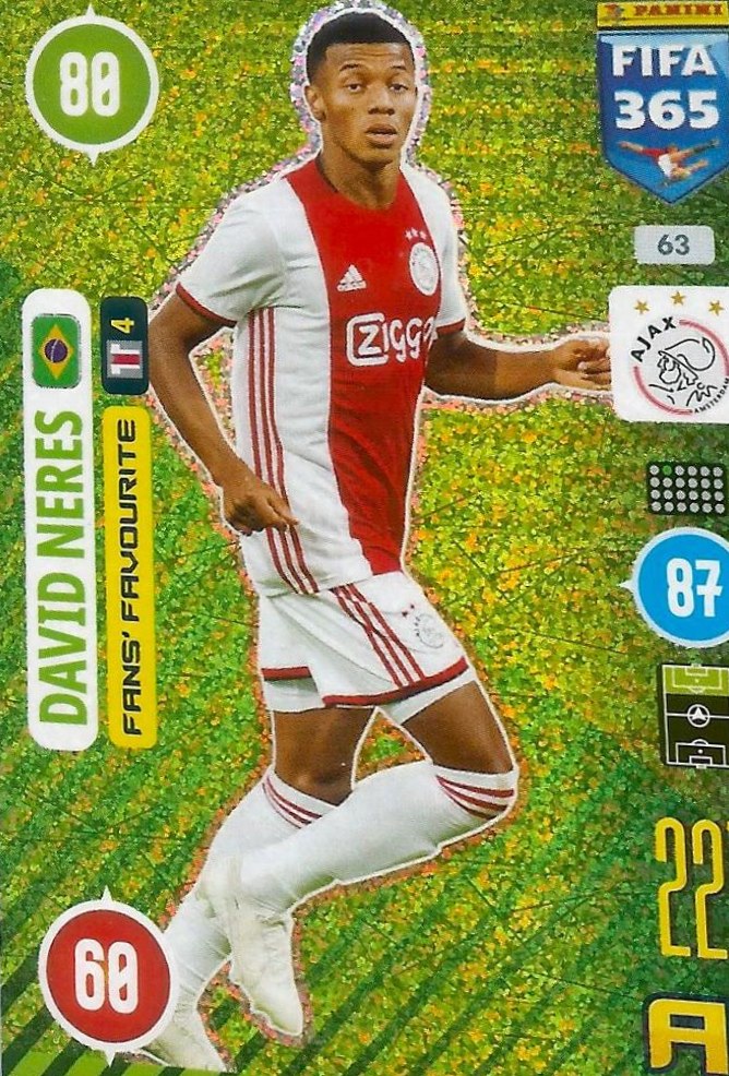 David Neres 2021 Panini Adrenalyn XL FIFA 365