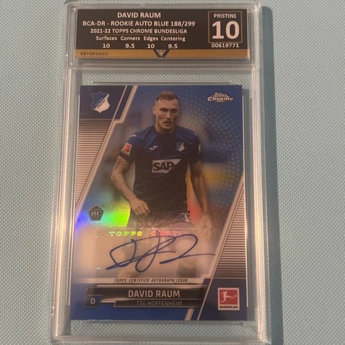 David Raum 2021 Topps Chrome Bundesliga Blue Refractor /299