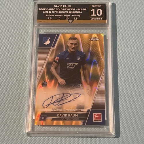 David Raum 2021 Topps Chrome Gold Raywave