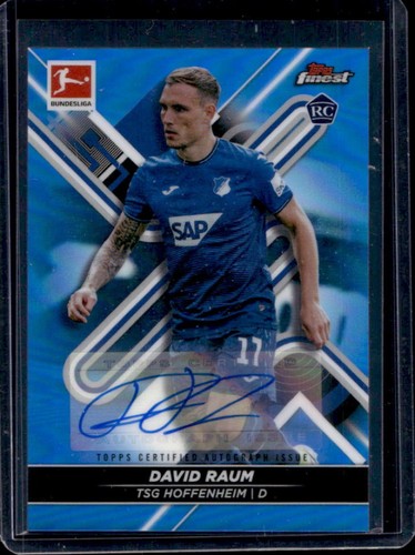 David Raum 2021 Topps Finest Blue Refractor /65