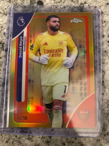 David Raya 2025 Topps Chrome Gold /50