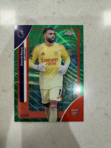 David Raya 2025 Topps Chrome Green Refractor /99