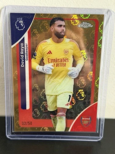 David Raya 2026 Topps Chrome Logofractor /50