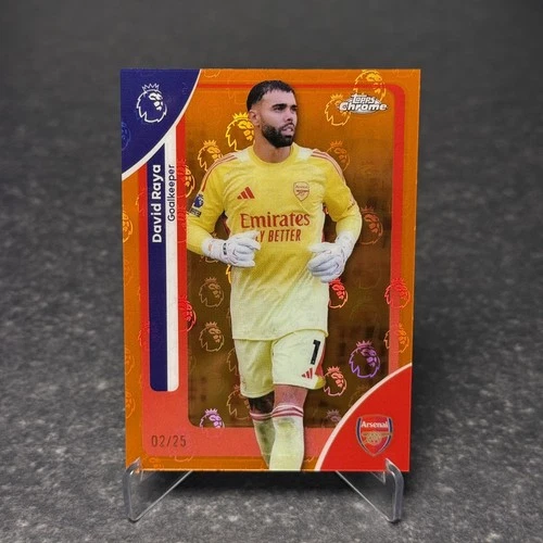 David Raya 2026 Topps Chrome Orange Logofractor /25