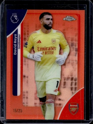David Raya 2026 Topps Chrome Orange Refractor /25