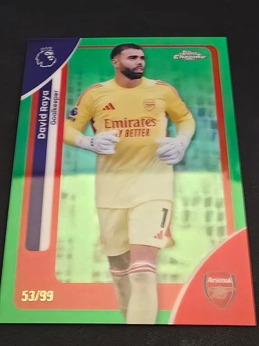 David Raya 2026 Topps Chrome Premier League Green Refractor /99