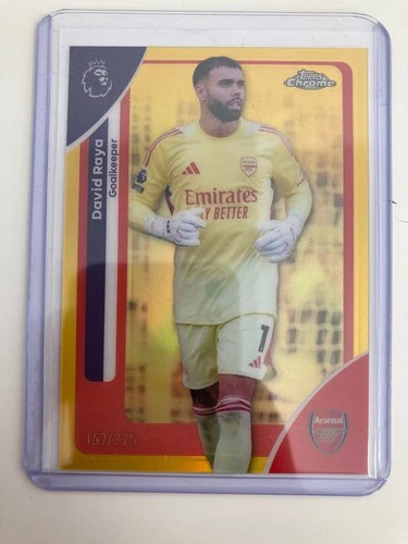 David Raya 2026 Topps Chrome Yellow 157/275
