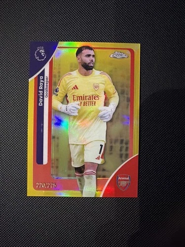 David Raya 2025 Topps Chrome Yellow /275