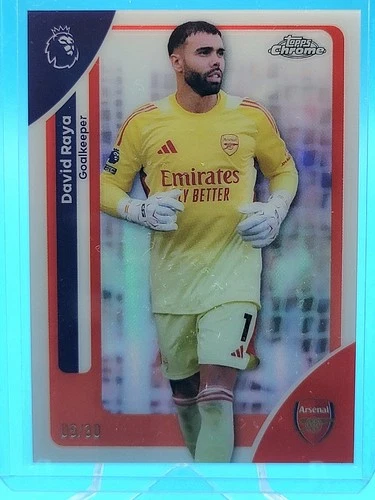 David Raya 2025 Topps Cromo EPL Blanco /30