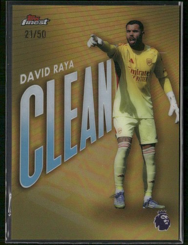 David Raya 2025 Panini Finest Gold Refractor /50
