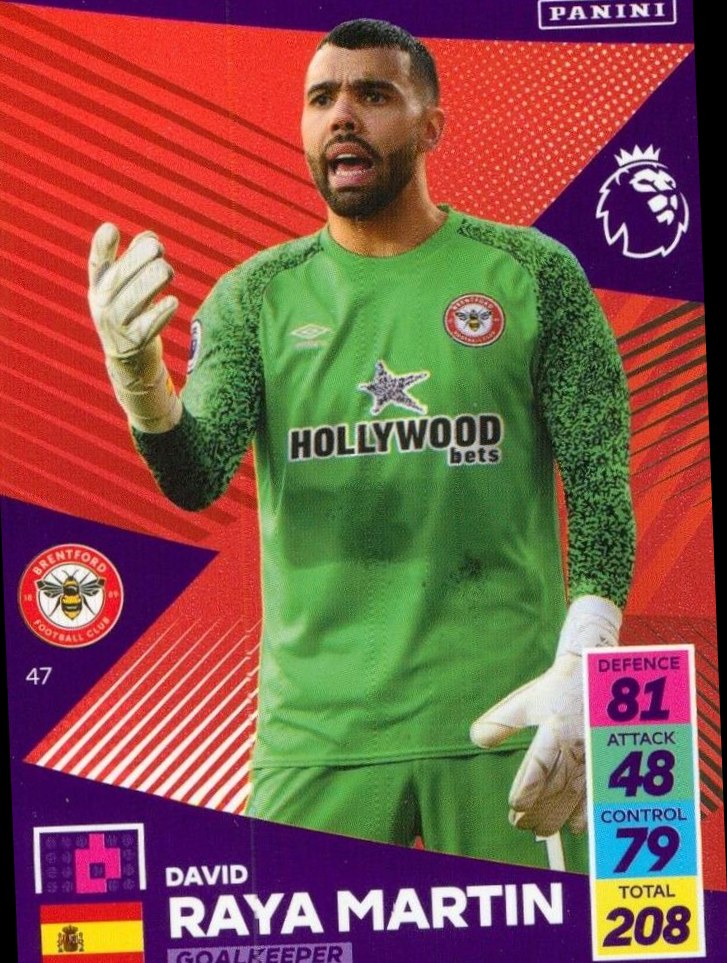 David Raya Martin 2021 Panini Adrenalyn XL Premier League