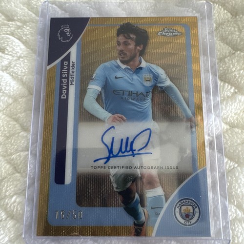 David Silva 2026 Topps Chrome Gold Wave Refractor #16/50