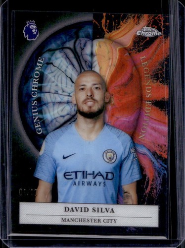 David Silva 2026 Topps Cromo Premier League Negro Refractor /10