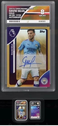 David Silva 2026 Topps Premier League Gold /50