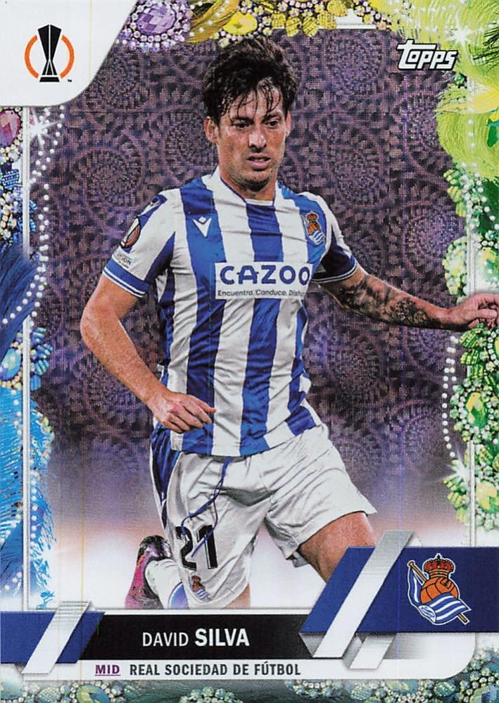 David Silva 2022 Topps UEFA Club Competitions Carnaval Edition