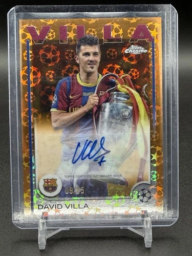 David Villa 2024 Topps Chrome Orange /25