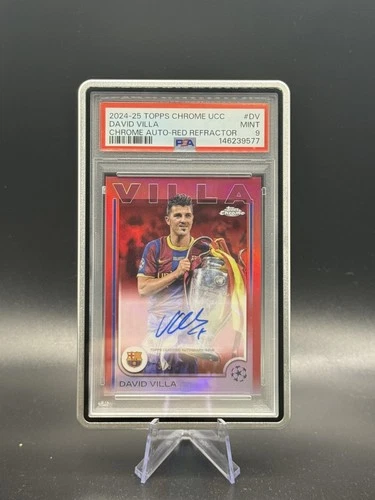 David Villa 2024 Topps Chrome Red Refractor /5