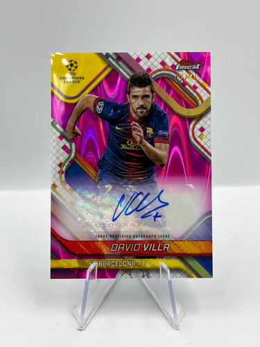 David Villa 2024 Topps Finest Magenta Lava /75