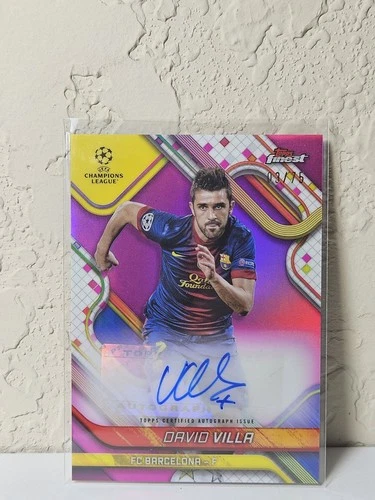 David Villa 2024 Topps Finest Magenta Refractor /75