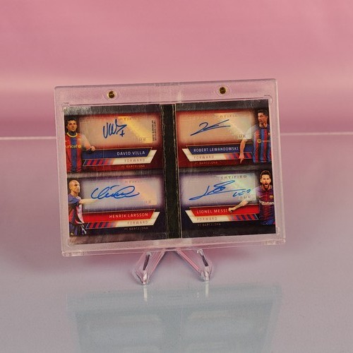 David Villa / Henrik Larsson / Robert Lewandowski / Lionel Messi 2023 Topps Chrome 3/10