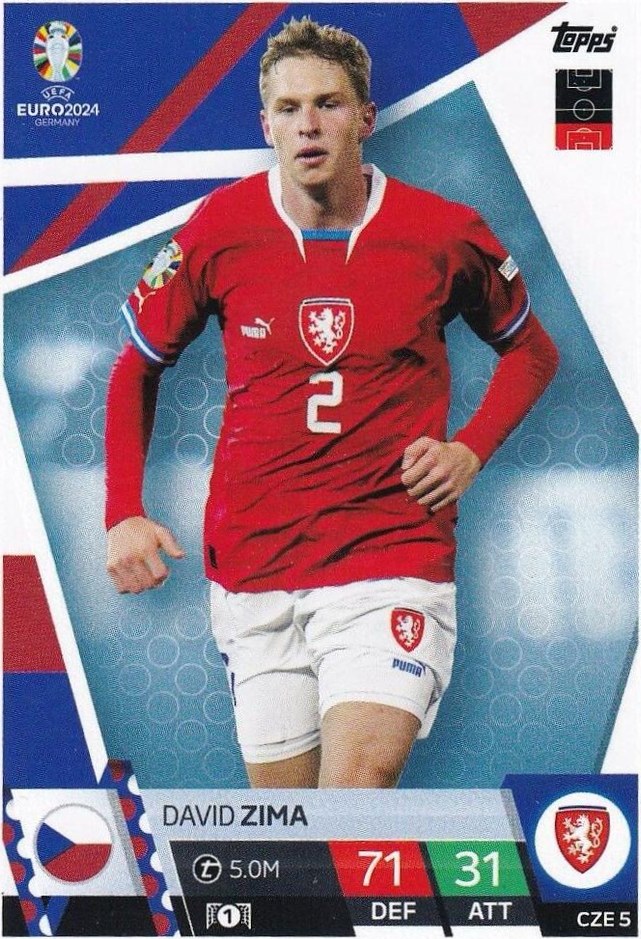 David Zima 2024 Topps Match Attax UEFA EURO